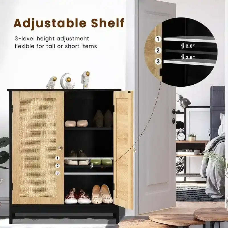 Meuble de salle de bain, meuble de rangement avec 2 portes et 2 étagères - 11,7 P x 23,4 L x 31,2 H