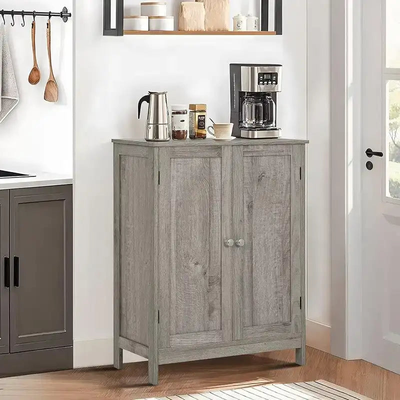 Meuble de salle de bain, meuble de rangement avec 2 portes et 2 étagères - 11,7 P x 23,4 L x 31,2 H