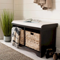 SAFAVIEH Euphemia Banc de rangement tressé marron - 33,5 x 16,1 x 19,9 - 34Lx16Px20H
