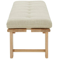 SAFAVIEH Couture Rasema banc moderne à coussin - 60.8 In. W x 18.9 In. D x 18.1 In. H - 61Wx19Dx18H