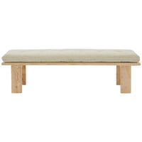 SAFAVIEH Couture Rasema banc moderne à coussin - 60.8 In. W x 18.9 In. D x 18.1 In. H - 61Wx19Dx18H