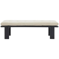 SAFAVIEH Couture Rasema banc moderne à coussin - 60.8 In. W x 18.9 In. D x 18.1 In. H - 61Wx19Dx18H