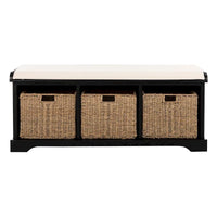 SAFAVIEH Eola Banc de rangement gris/blanc - 47 x 16,1 x 19,9 - 47Wx16Px20H