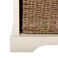 SAFAVIEH Eola Banc de rangement gris/blanc - 47 x 16,1 x 19,9 - 47Wx16Px20H