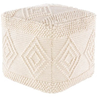Freya pouf cube bohème tissé main de 18 pouces
