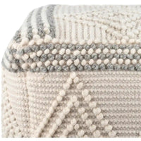 Freya pouf cube bohème tissé main de 18 pouces