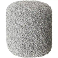 Pouf Mohave Shaggy Boucle 46 cm en polyester