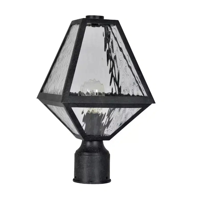 Crystorama Lighting Glacier Lampadaire 1 lumière Noir charbon de bois