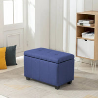 Banc de rangement Porthos Home Vivi en tissu à couvercle basculant