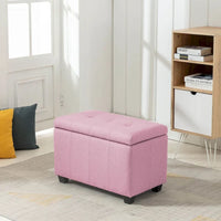 Banc de rangement Porthos Home Vivi en tissu à couvercle basculant
