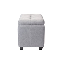 Banc de rangement Porthos Home Vivi en tissu à couvercle basculant