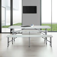 Ensemble de table pliante et banc 3 pièces