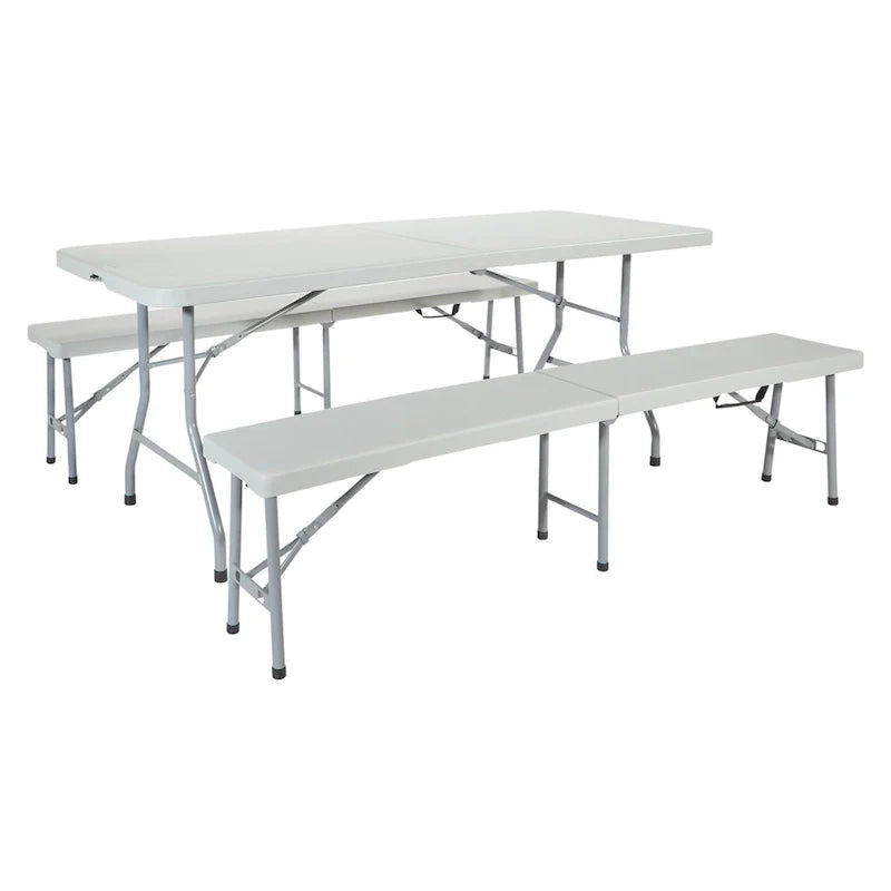 Ensemble de table pliante et banc 3 pièces