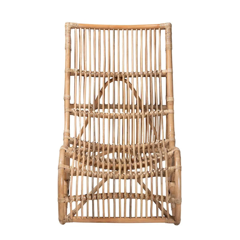 Genera Fauteuil de détente bohème moderne en rotin naturel