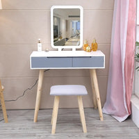 Ensemble de coiffeuse moderne avec miroir à luminosité réglable