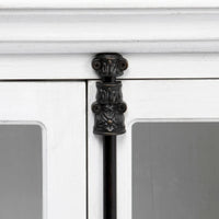 Meuble console média Coventry en chêne blanc à 4 portes - 72 x 17 x 36