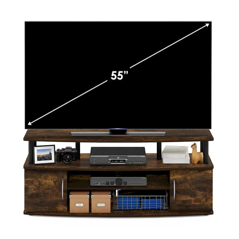 Grand meuble multimédia Furinno JAYA pour TV jusqu'à 55 pouces