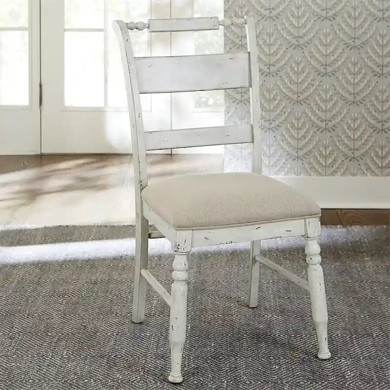 Ensemble de table à tréteaux 5 pièces gris patiné Whitney en lin ancien
