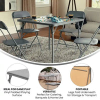 Table de jeu de cartes pliante en vinyle