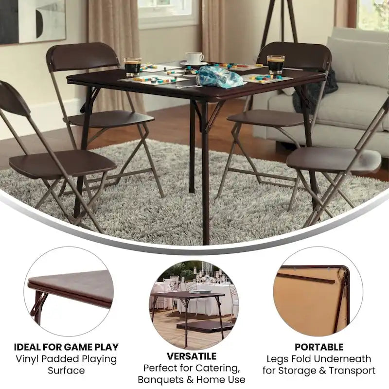 Table de jeu de cartes pliante en vinyle