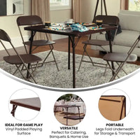 Table de jeu de cartes pliante en vinyle