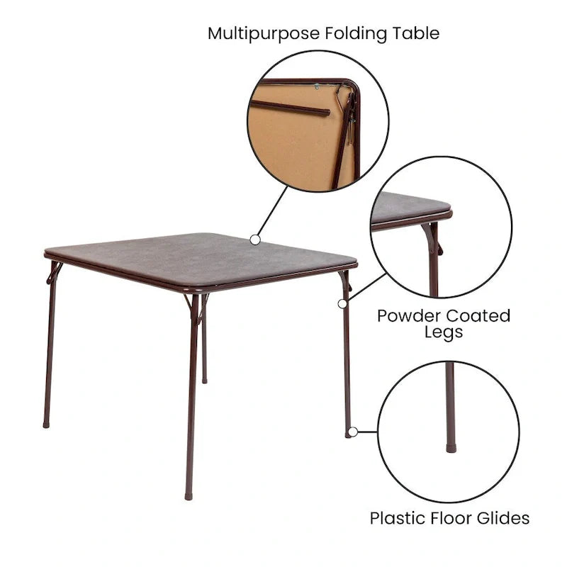 Table de jeu de cartes pliante en vinyle