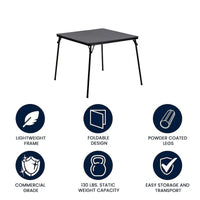 Table de jeu de cartes pliante en vinyle