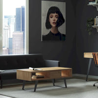 Table basse rectangulaire moderne en bois massif et métal WYNDENHALL Mitchell de 48 pouces de large - 48 L x 22 P x 18 H