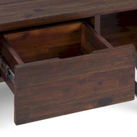 Table basse rectangulaire moderne en bois massif et métal WYNDENHALL Mitchell de 48 pouces de large - 48 L x 22 P x 18 H