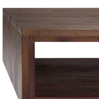 Table basse rectangulaire moderne en bois massif et métal WYNDENHALL Mitchell de 48 pouces de large - 48 L x 22 P x 18 H
