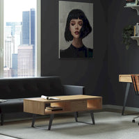 Table basse rectangulaire moderne en bois massif et métal WYNDENHALL Mitchell de 48 pouces de large - 48 L x 22 P x 18 H