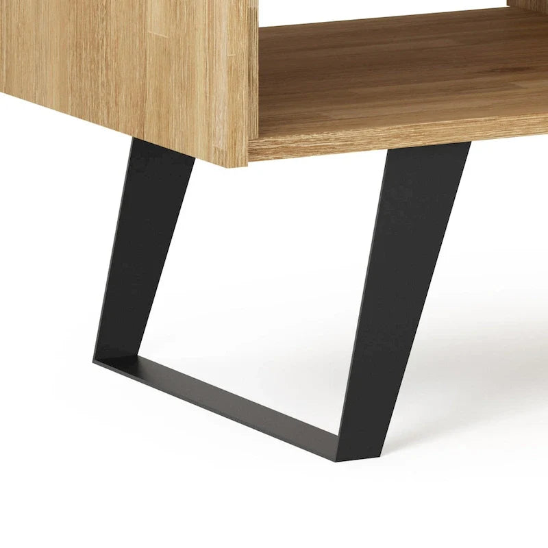 Table basse rectangulaire moderne en bois massif et métal WYNDENHALL Mitchell de 48 pouces de large - 48 L x 22 P x 18 H