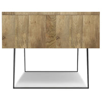 Table basse rectangulaire moderne en bois massif et métal WYNDENHALL Mitchell de 48 pouces de large - 48 L x 22 P x 18 H