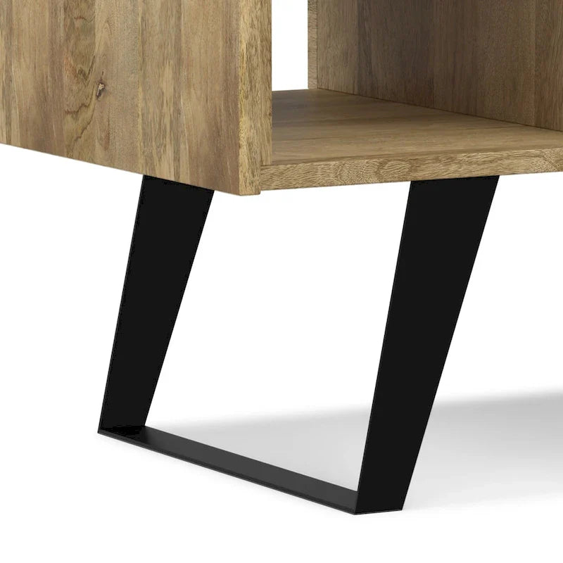 Table basse rectangulaire moderne en bois massif et métal WYNDENHALL Mitchell de 48 pouces de large - 48 L x 22 P x 18 H