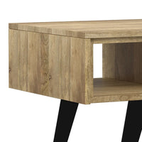 Table basse rectangulaire moderne en bois massif et métal WYNDENHALL Mitchell de 48 pouces de large - 48 L x 22 P x 18 H