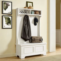 Meuble d'entrée Campbell en bois blanc classique
