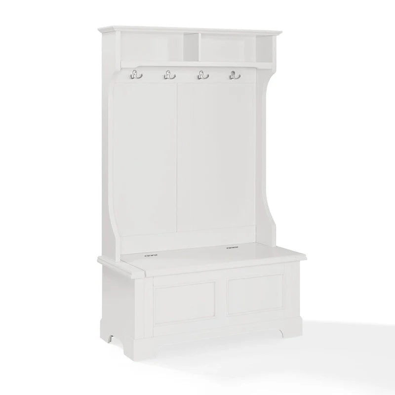 Meuble d'entrée Campbell en bois blanc classique