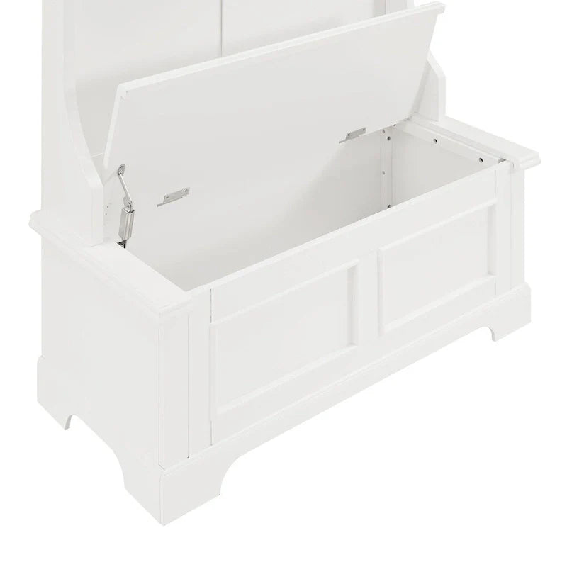Meuble d'entrée Campbell en bois blanc classique