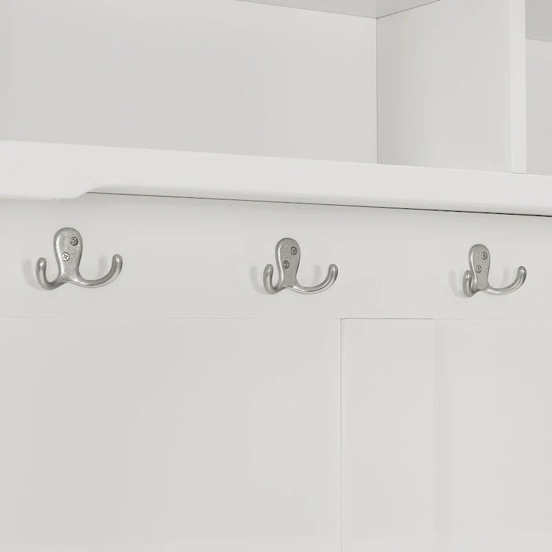 Meuble d'entrée Campbell en bois blanc classique