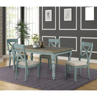 Roundhill Furniture Prato Ensemble de table à manger 5 pièces avec chaises à dossier croisé