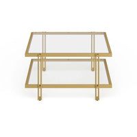 Table basse Inez moderne en acier et verre