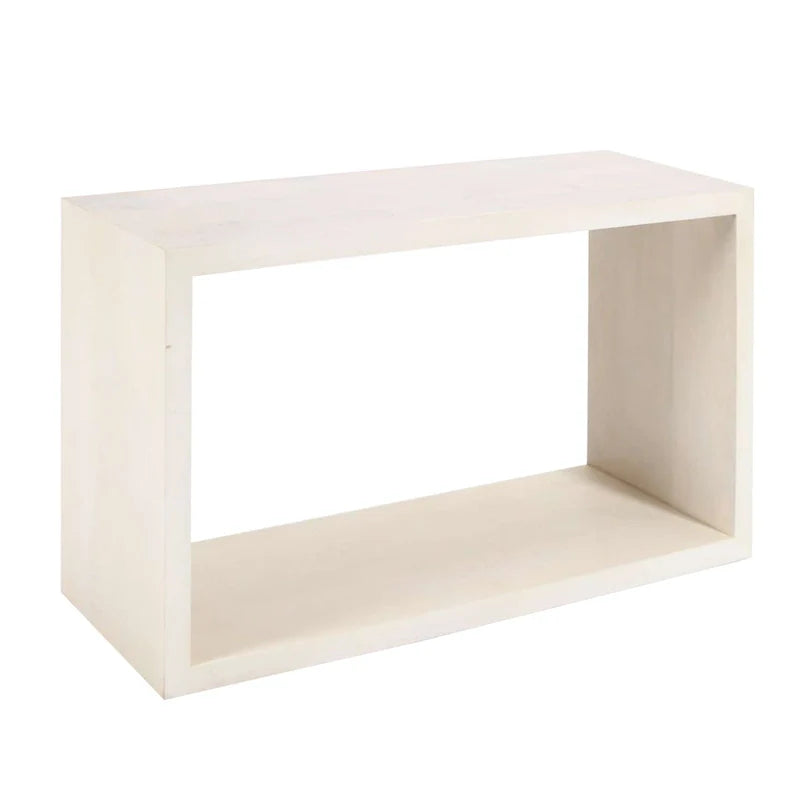 Console buffet Keli 52 pouces en bois de manguier, cube ouvert, 1 étagère