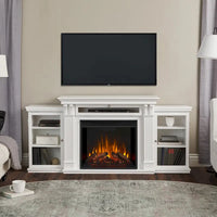 Cheminée électrique Calie 67 avec meuble TV blanc de Real Flame