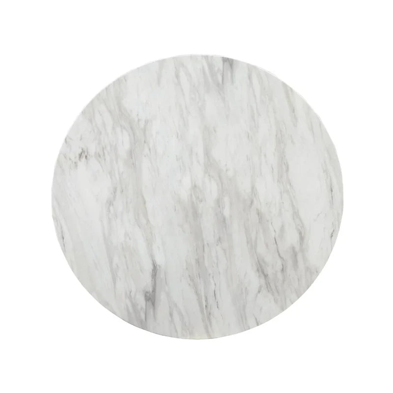 Centiar Table ronde hauteur comptoir blanc/noir