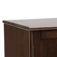 Buffet et casier à vin mid-century moderne en bois dur massif WYNDENHALL Tierney de 54 po de large - 54 L x 17 P x 36 H