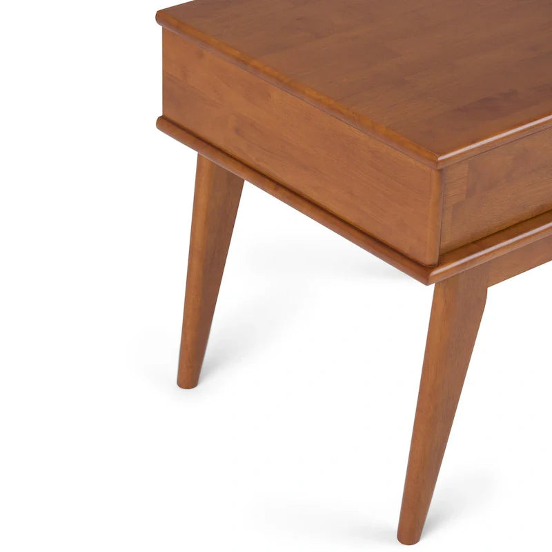 Buffet et casier à vin mid-century moderne en bois dur massif WYNDENHALL Tierney de 54 po de large - 54 L x 17 P x 36 H
