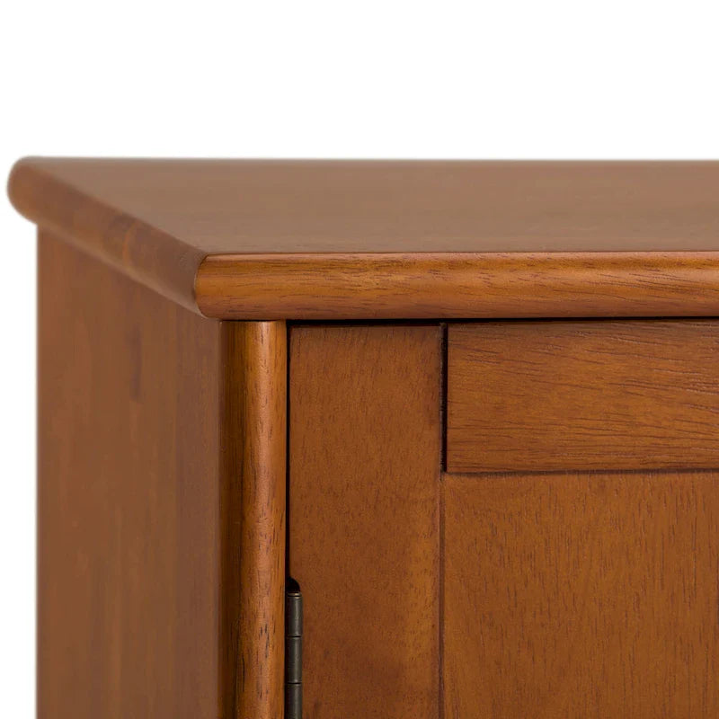 Buffet et casier à vin mid-century moderne en bois dur massif WYNDENHALL Tierney de 54 po de large - 54 L x 17 P x 36 H