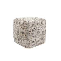 Pouf Pasargad Home Grandcanyon en Coton Premium, Taupe