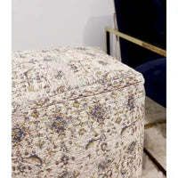 Pouf Pasargad Home Grandcanyon en Coton Premium, Taupe