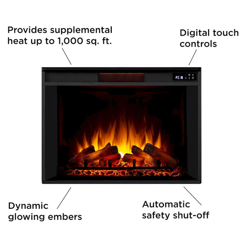 Cheminée électrique Ashton 93 Grand Media blanche de Real Flame
